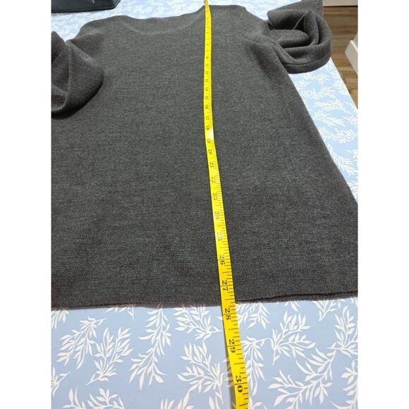 Ann Taylor Gray Womens Wool Blend Sweater with Pockets Lagenlook Artsy Size XL - Picture 7 of 10